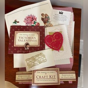 American Girl Portfolio of Pastimes Samantha Victorian Valentines Craft Kit, 90s
